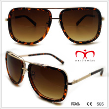 Plastik Unisex Quadrat Sonnenbrille mit Metall Dekoration (WSP508323)